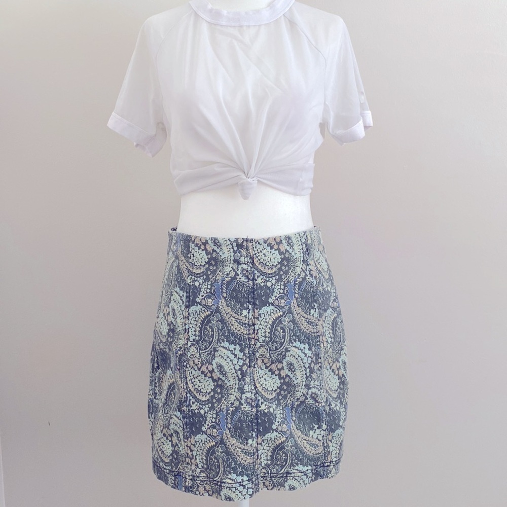 Free People Paisley print mini skirt